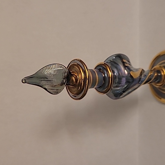 Egyptian Blue Blown Glass Teardrop Bottle - Picture 2 of 14